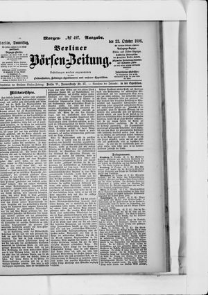 Berliner Börsen-Zeitung vom 22.10.1896