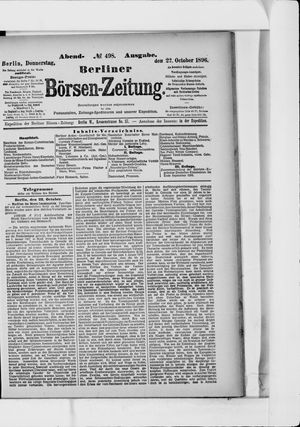 Berliner Börsen-Zeitung vom 22.10.1896