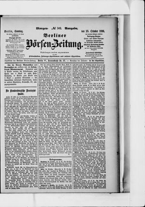 Berliner Börsen-Zeitung vom 25.10.1896