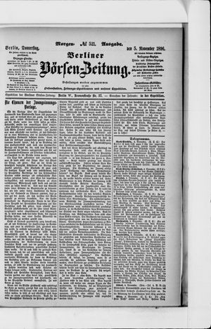Berliner Börsen-Zeitung vom 05.11.1896