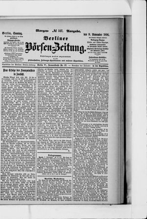 Berliner Börsen-Zeitung vom 08.11.1896