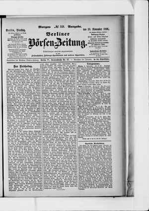Berliner Börsen-Zeitung vom 10.11.1896