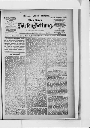 Berliner Börsen-Zeitung vom 24.11.1896