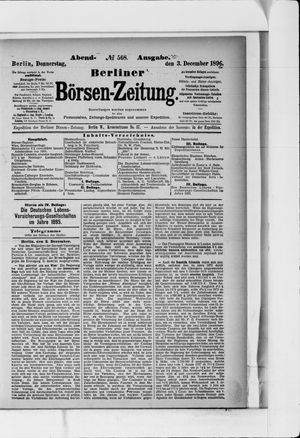 Berliner Börsen-Zeitung vom 03.12.1896