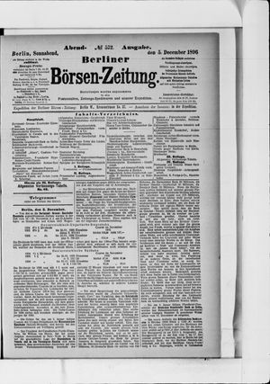 Berliner Börsen-Zeitung vom 05.12.1896