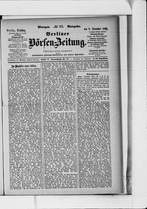 Berliner Börsen-Zeitung vom 08.12.1896
