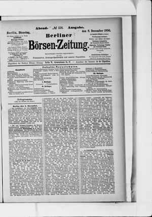 Berliner Börsen-Zeitung vom 08.12.1896