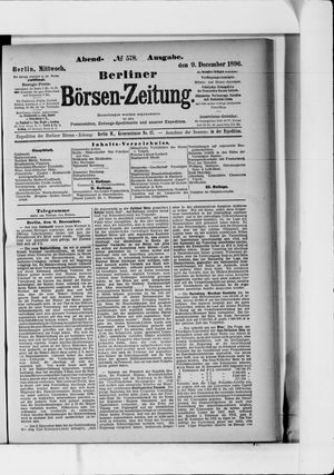 Berliner Börsen-Zeitung vom 09.12.1896