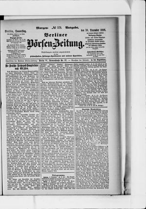 Berliner Börsen-Zeitung vom 10.12.1896