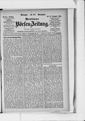 Berliner Börsen-Zeitung vom 15.12.1896