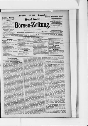 Berliner Börsen-Zeitung vom 21.12.1896