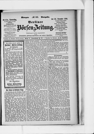 Berliner Börsen-Zeitung on Dec 24, 1896