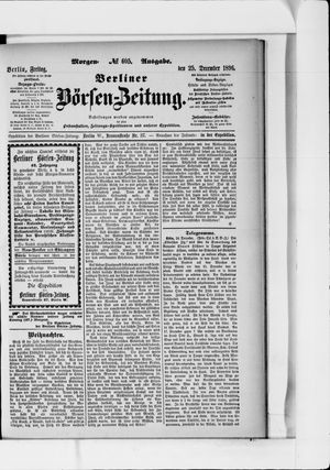 Berliner Börsen-Zeitung vom 25.12.1896
