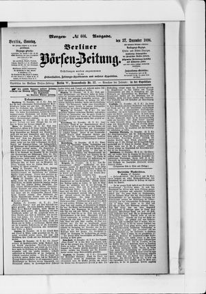 Berliner Börsen-Zeitung vom 27.12.1896