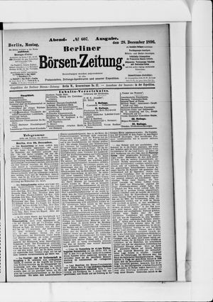 Berliner Börsen-Zeitung vom 28.12.1896