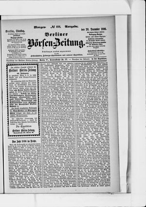 Berliner Börsen-Zeitung vom 29.12.1896