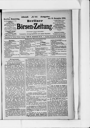 Berliner Börsen-Zeitung vom 31.12.1896