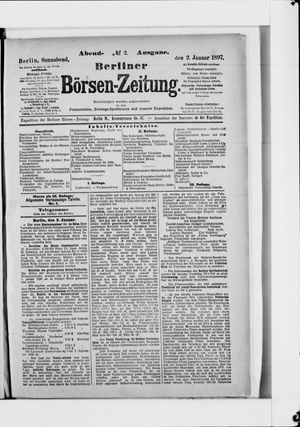 Berliner Börsen-Zeitung on Jan 2, 1897