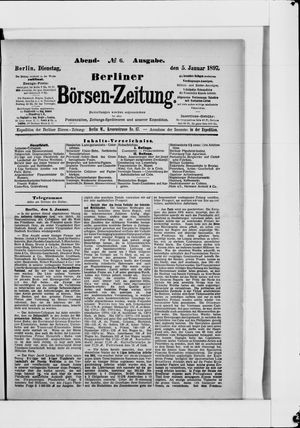 Berliner Börsen-Zeitung vom 05.01.1897