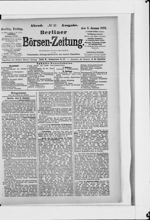 Berliner Börsen-Zeitung on Jan 8, 1897