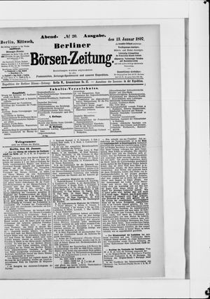 Berliner Börsen-Zeitung vom 13.01.1897