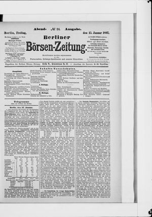Berliner Börsen-Zeitung vom 15.01.1897