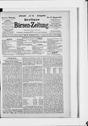 Berliner Börsen-Zeitung vom 19.01.1897