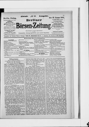 Berliner Börsen-Zeitung vom 22.01.1897