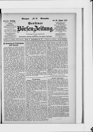 Berliner Börsen-Zeitung vom 24.01.1897
