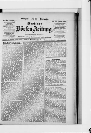 Berliner Börsen-Zeitung vom 26.01.1897