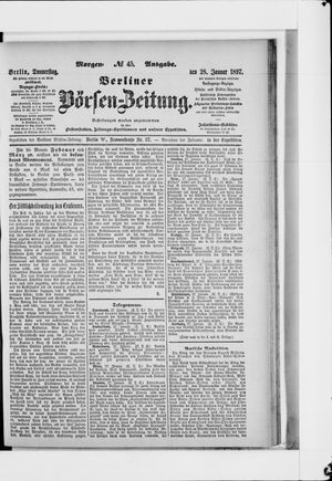 Berliner Börsen-Zeitung on Jan 28, 1897