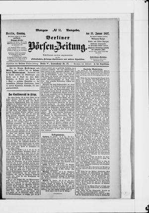 Berliner Börsen-Zeitung vom 31.01.1897