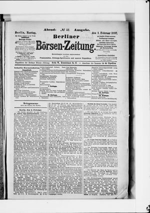 Berliner Börsen-Zeitung vom 01.02.1897