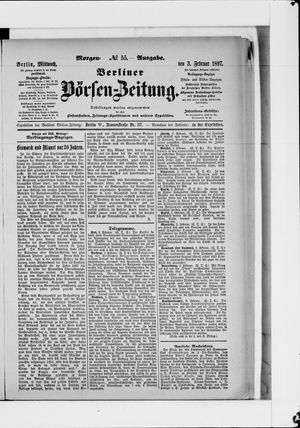 Berliner Börsen-Zeitung on Feb 3, 1897