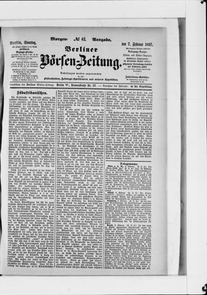 Berliner Börsen-Zeitung vom 07.02.1897