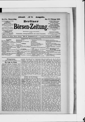 Berliner Börsen-Zeitung vom 11.02.1897
