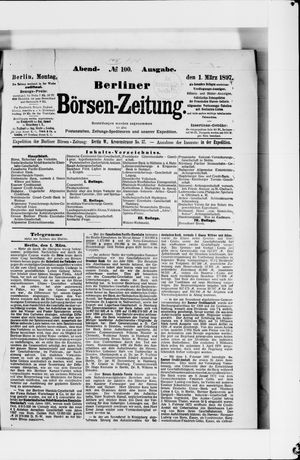 Berliner Börsen-Zeitung vom 01.03.1897