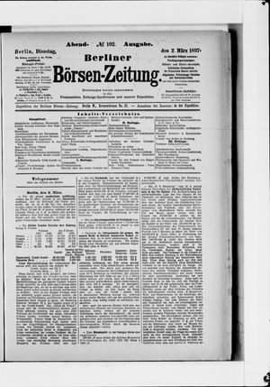 Berliner Börsen-Zeitung on Mar 2, 1897