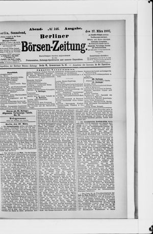 Berliner Börsen-Zeitung on Mar 27, 1897