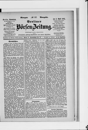 Berliner Börsen-Zeitung on Apr 3, 1897