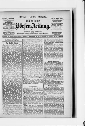 Berliner Börsen-Zeitung vom 07.04.1897