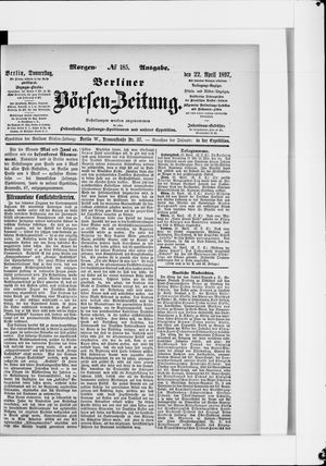 Berliner Börsen-Zeitung vom 22.04.1897