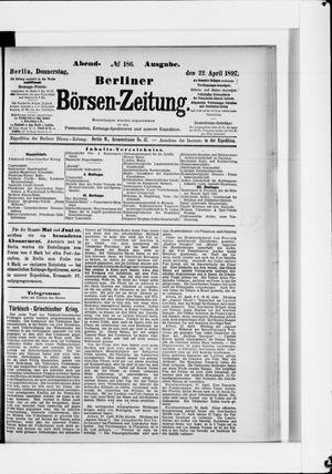 Berliner Börsen-Zeitung vom 22.04.1897