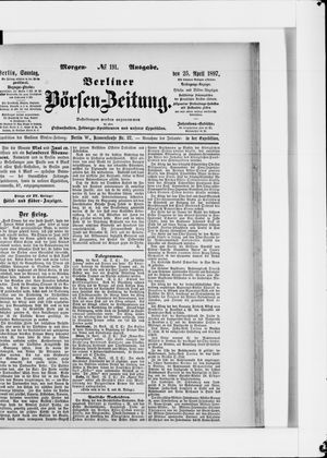 Berliner Börsen-Zeitung vom 25.04.1897