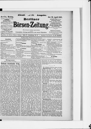 Berliner Börsen-Zeitung vom 26.04.1897