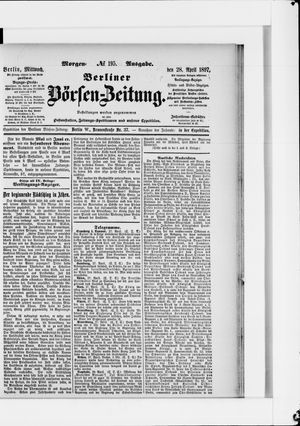 Berliner Börsen-Zeitung vom 28.04.1897
