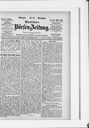 Berliner Börsen-Zeitung on Apr 30, 1897