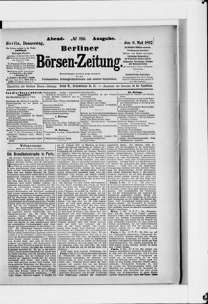 Berliner Börsen-Zeitung vom 06.05.1897