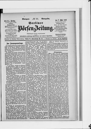 Berliner Börsen-Zeitung vom 07.05.1897