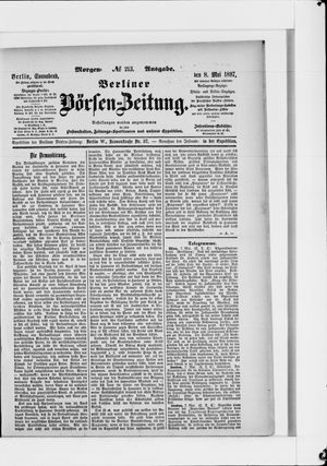 Berliner Börsen-Zeitung vom 08.05.1897